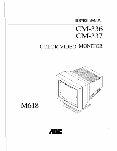AOC CM 336/7 Service manual for AOC CM 336/7MONITORS